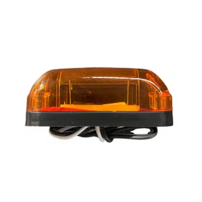 Lanterna Lateral GF Amarela Cantos Arredondados Lâmp Torpedo