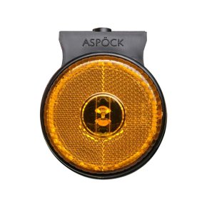 Lanterna Lateral LED Aspöck Amarela C/Suporte Randon