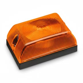 Lanterna Lateral Sinalsul Amarela Baú Tijolão Arredondada