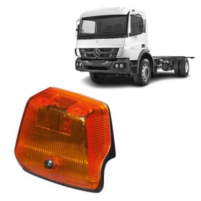 Lanterna Pisca Sinalsul Esquerdo Amarela MB Atego Estribo