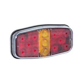 Lanterna Traseira LED Sinalsul Canoinha Reboque 12V Sem Ré