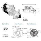 Motor De partida N.Holland Mercedes B. ZM 6,0Kw 38MT CW 24v