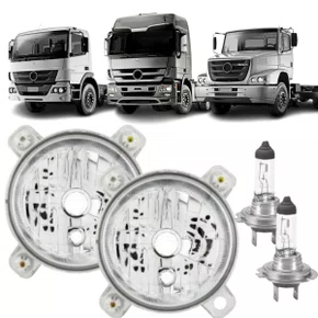 Par Bloco Farol Baixo Nino H7 Atego Atron Actros e Lâmpadas