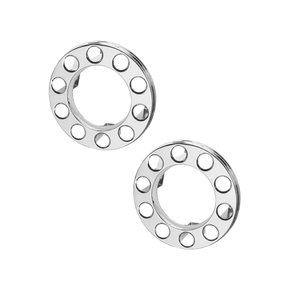 Par Calota Protetora Roda 10 Furos Dianteira Cromada 3 Sup