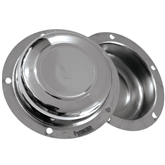 Par de Tampa Cubo Cromado para Carreta Randon com 5 Furos