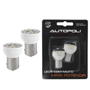 Par Lâmpada LED Autopoli Branco 12V BAY15D (1034)