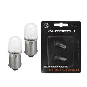 Par Lâmpada LED Autopoli Branco 24V 0,9W BA9 (69)