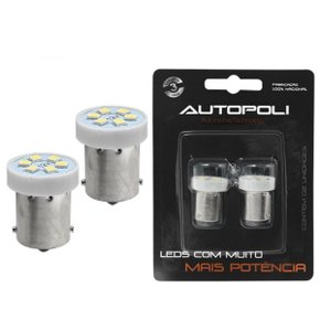 Par Lâmpada LED Autopoli Branco 24V 1,8W BA15S (67)
