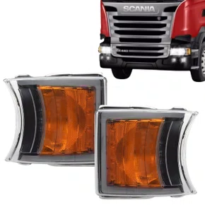 Par Lanterna Pisca Dianteira LED DRL Gauer Scania Série 5