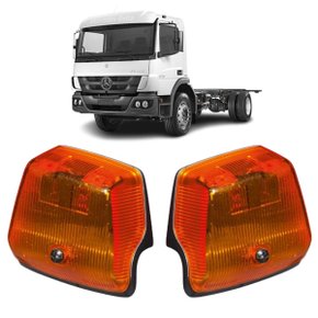 Par Lanterna Pisca Sinalsul Amarela MB Atego Estribo