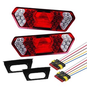 Par Lanterna Traseira Iva C/Chicote e Suporte para Guerra