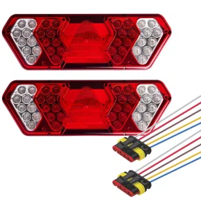 Par Lanterna Traseira LED IVA 24V Guerra + Chicotes