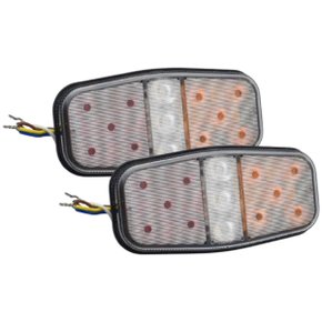 Par Lanterna Traseira LED Sinalsul Canoinha Reboque 12V C/Ré