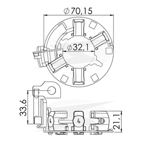 Porta-Escova Motor de Partida Volkswagen / Audi / Nissan 11634