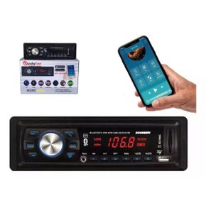 Rádio Automotivo Qualyten MP3 FM Bluetooth USB SD Com App