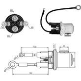 Relé auxiliar de partida Renault Volvo Mitsubishi ZM M6 24v