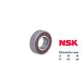 Rolamento NSK 17X35X10 6003DDU