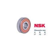 Rolamento NSK 17X52X17mm