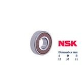 Rolamento NSK 6202DDUC3 15X35X11