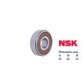 Rolamento NSK 6302DDU 15X42X13