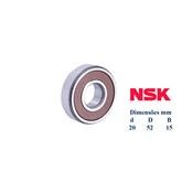 Rolamento NSK 6304DDU 20X52X15
