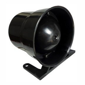 Sirene Pizoelétrica Bitonal Preta com 1 Tom 12v Universal