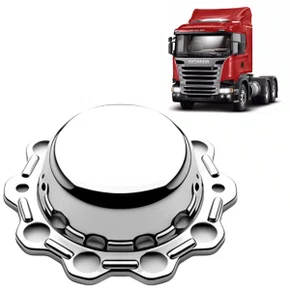 Sobre Tampa Cubo Venka Cromado Scania Série 5 Truck Original