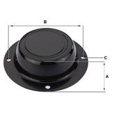 Tampa Cubo 4 Furos Alumínio Pintada para Carreta - Engatcar