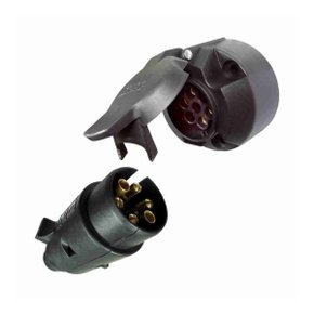 Tomada Elétrica para Reboque DNI Completa Macho e Fêmea 6 Polos