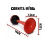 Buzina a Ar FConfuorto com 3 Cornetas Vermelha Plástico C/Suporte