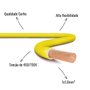 Cabo Flexível Corfio 450/750V 1x1,0mm² Amarelo 200 Metros