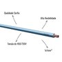 Cabo Flexível Corfio 450/750V 1x1,0mm² Azul 200 Metros