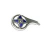 Calota Rodo ar Cromada 4 Pontas Azul caminhões uso Universal