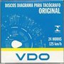 Disco Tacógrafo VDO Diário 24 Horas 125km C/100 Discos