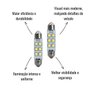 Lâmpada LED Autopoli 24V 1,8W Torpedo SV8,5-8 42mm 10 Unid