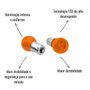 Lâmpada LED Autopoli Âmbar 24V 3W BA15S-21 (1141) 10 Unid