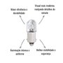 Lâmpada LED Autopoli Branco 12V 0,9W BA9 (69) 10 Unidades