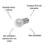 Lâmpada LED Autopoli Branco 12V 3W BA15S-21 (1141) 10 Unid