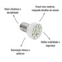 Lâmpada LED Autopoli Branco 12V BAY15D (1034) 10 Unidades