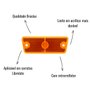 Lanterna Lateral LED Braslux Diamond Amarela para Librelato