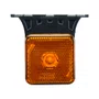 Lanterna Lateral LED Braslux Quadrada Amarela C/Suporte