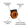 Lanterna Lateral LED Sinalsul Bivolt C/Suporte Amarela