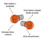 Par Lâmpada LED Autopoli Amarelo 12V 3W BAU15S 1 Polo Y