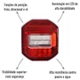 Par Lanterna Traseira LED Braslux MF II Sem Vigia 12/24V Cargo