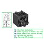 Relé Auxiliar Reversor DNI 0116 12V 40/30A 5 Terminais Com Suporte
