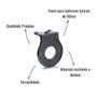 Suporte Haste para Lanternas Laterais de 66mm Pradolux 10 Unidades