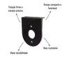 Suporte Lanterna Lateral Braslux Preto